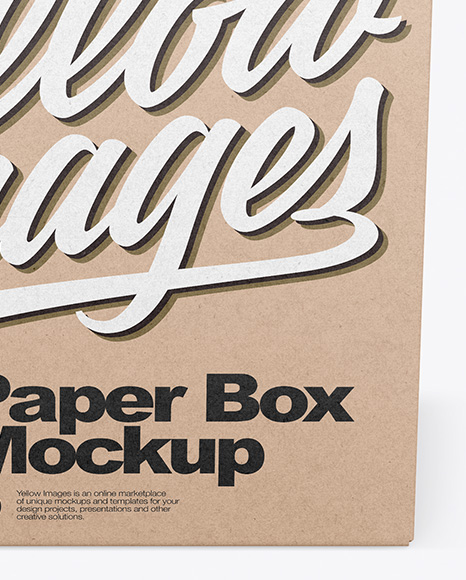 Opened Kraft Box Mockup PSD #1