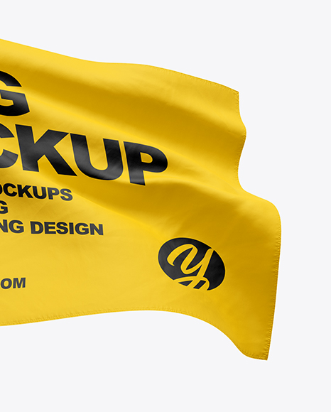 Flag Mockup PSD #1