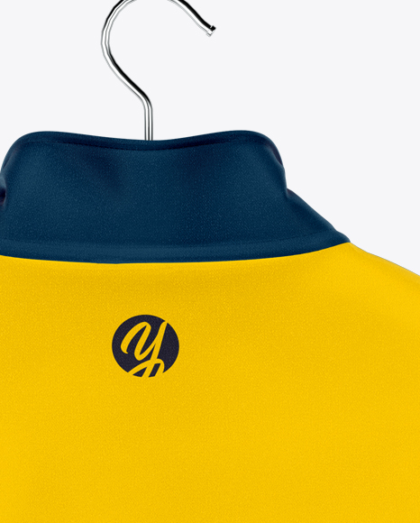 Men S Harrington Jacket Back View In Apparel Mockups On Yellow Images Object Mockups