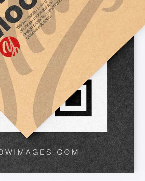 Two Kraft Business Cards Mockup PSD #1