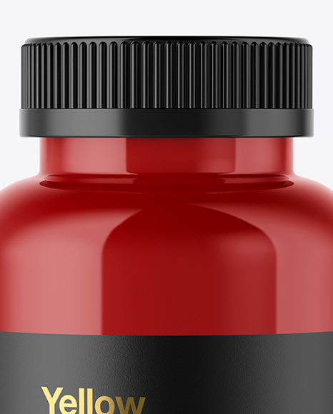 Glossy Plastic Bottle Mockup PSD #2