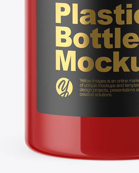 Glossy Plastic Bottle Mockup PSD #7