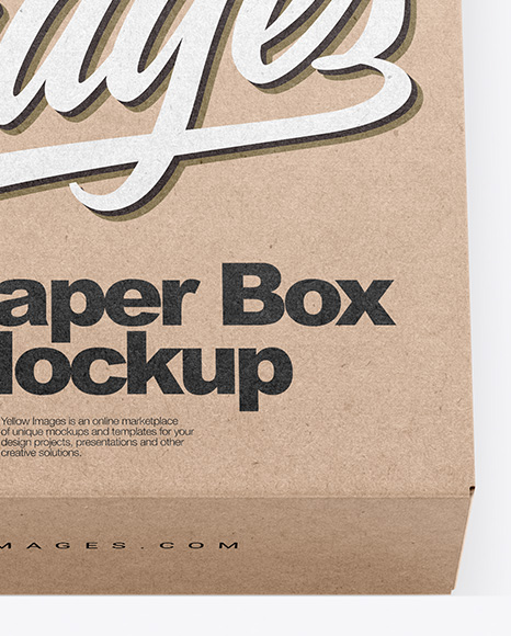 Opened Kraft Box Mockup PSD #1