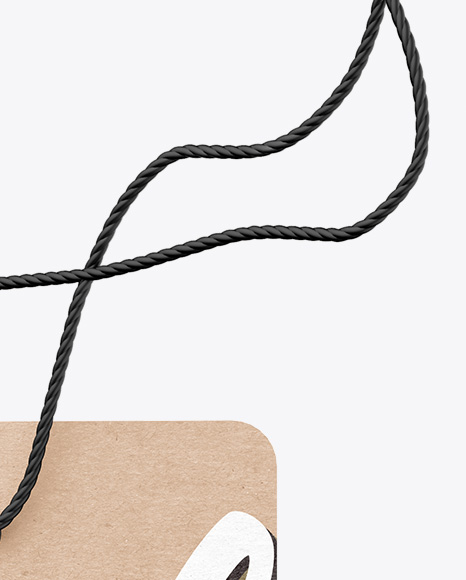 Kraft Label With Rope Mockup PSD #2