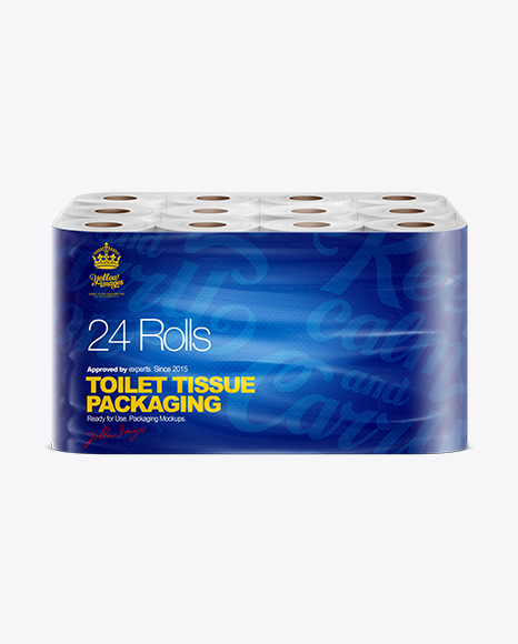 Toilet Tissue 24 Pack Mockup In Packaging Mockups On Yellow Images Object Mockups