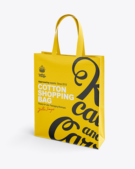 Download Medium Eco Bag Mockup In Bag Sack Mockups On Yellow Images Object Mockups PSD Mockup Templates