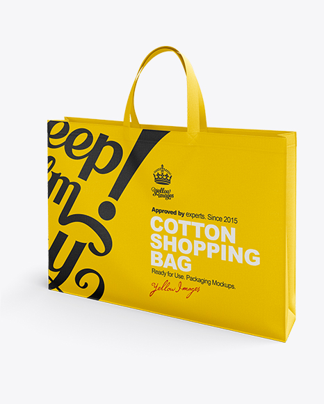 Download Large Eco Bag Mockup In Bag Sack Mockups On Yellow Images Object Mockups