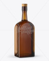 Download Square Amber Bottle with Vodka Mockup in Bottle Mockups on Yellow Images Object Mockups