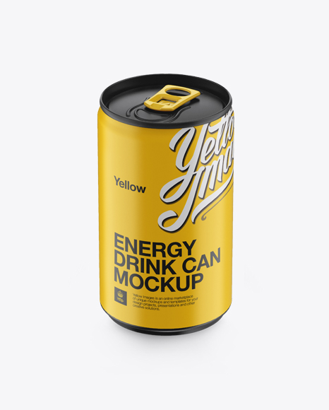 Download 150ml Aluminium Can With Matte Finish Mockup High Angle Shot In Can Mockups On Yellow Images Object Mockups PSD Mockup Templates