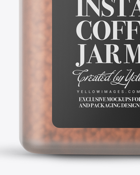 Download Frosted Jar With Instant Coffee Mockup in Jar Mockups on Yellow Images Object Mockups