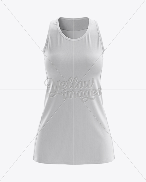 Tight Fit Netball Dress Hq Mockup Front View In Apparel Mockups On Yellow Images Object Mockups