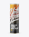 Download Matte Snack Tube Mockup - Front View in Tube Mockups on ... Yellowimages Mockups