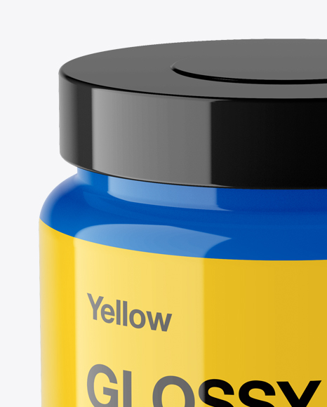 Download Glossy Protein Jar Mockup Front View High Angle Shot In Jar Mockups On Yellow Images Object Mockups Yellowimages Mockups