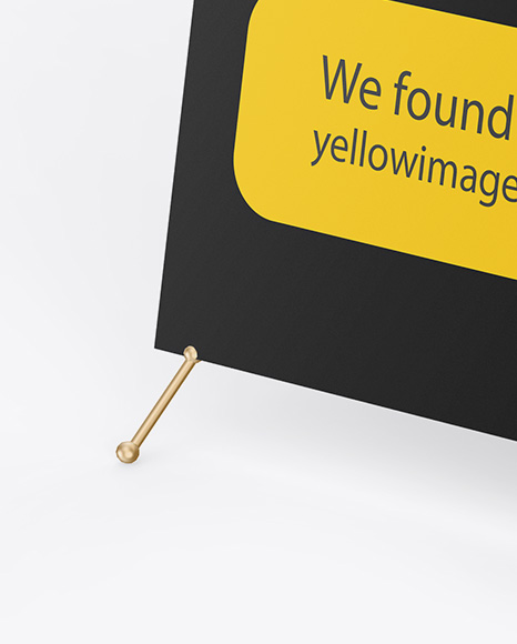 Download Metallic X Banner Mockup In Outdoor Advertising Mockups On Yellow Images Object Mockups PSD Mockup Templates