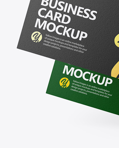 Textured Business Cards Mockup PSD #2