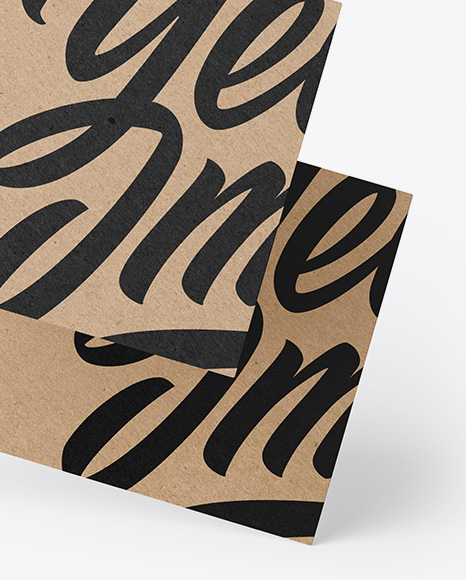 Kraft Business Cards Mockup PSD #1