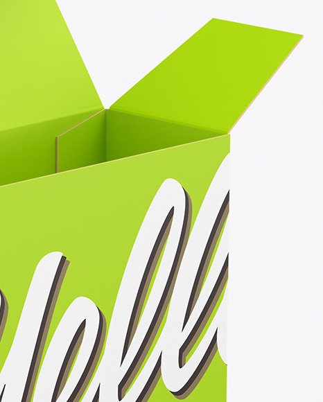 Opened Paper Box Mockup PSD #1