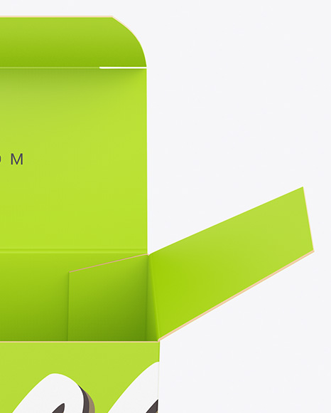 Opened Paper Box Mockup PSD #2
