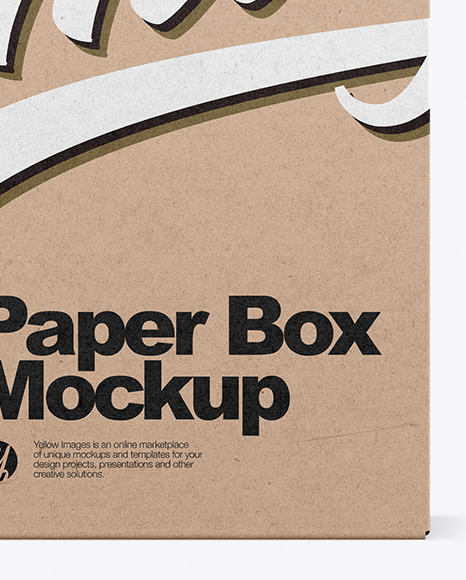 Opened Kraft Box Mockup PSD #1