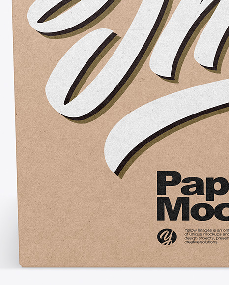 Opened Kraft Box Mockup PSD #1