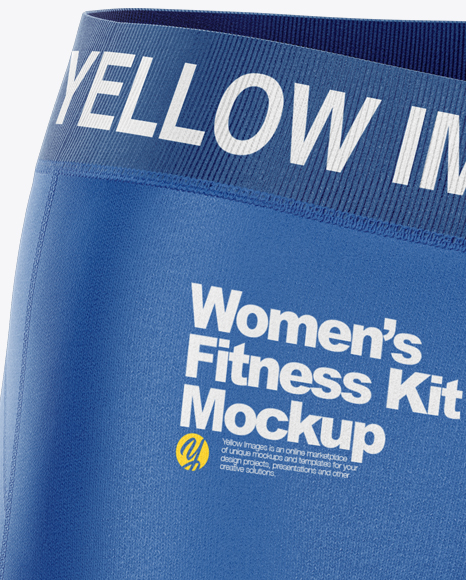 Download Women S Shorts Half Side View In Apparel Mockups On Yellow Images Object Mockups