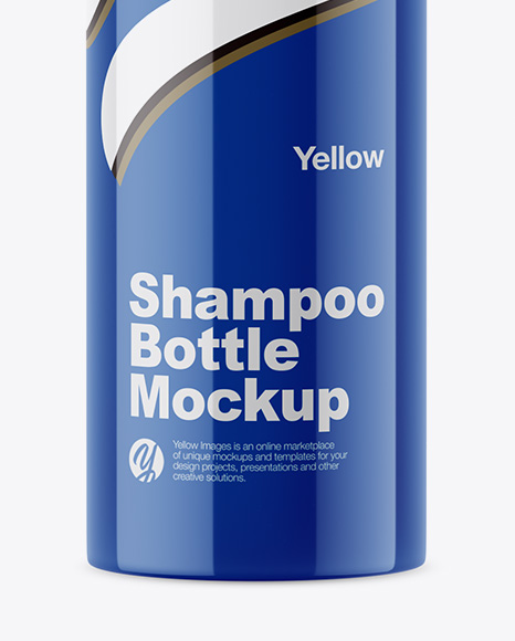 Glossy Shampoo Bottle Mockup PSD #1