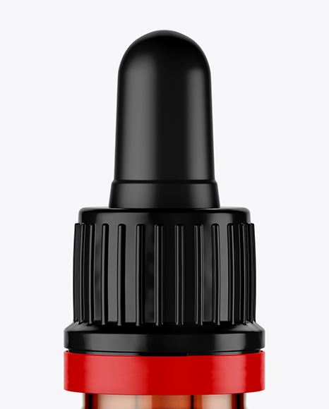 Amber Dropper Bottle Mockup PSD #2