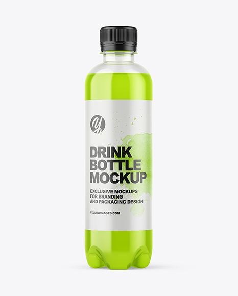 400ml Plastic Drink Bottle Mockup In Bottle Mockups On Yellow Images Object Mockups