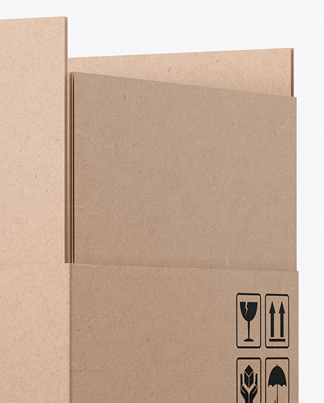 Download Opened Kraft Box Mockup In Box Mockups On Yellow Images Object Mockups