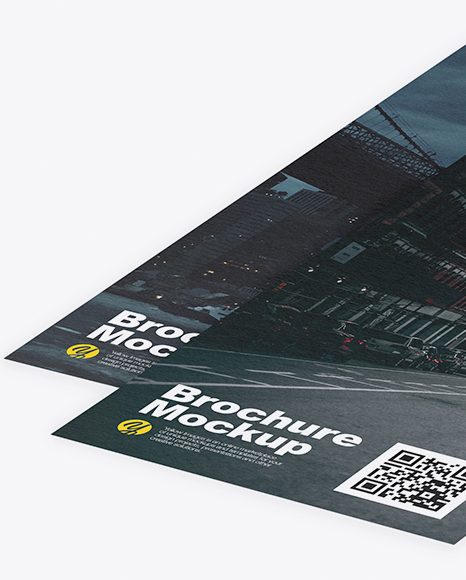 Two Textured Brochures Mockup PSD #2