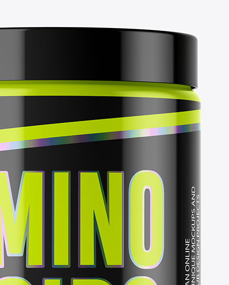 Plastic Protein Jar Mockup PSD #2