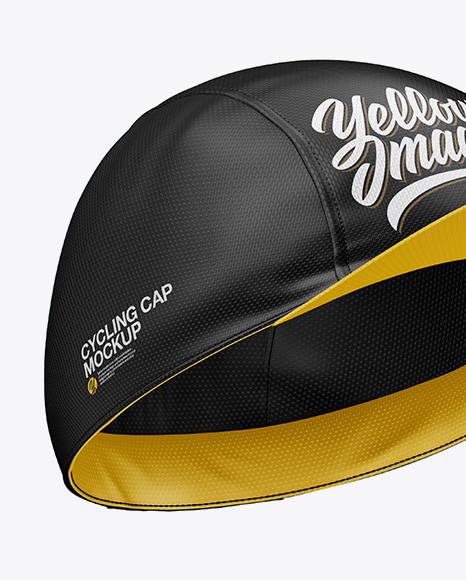 Download Cycling Cap Mockup in Apparel Mockups on Yellow Images Object Mockups