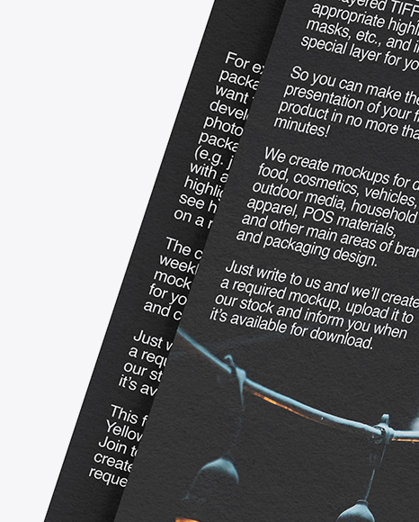 Textured A5 Brochure Mockup   Back Side View PSD #2