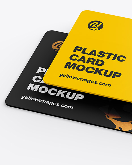 Two Plastic Cards Mockup