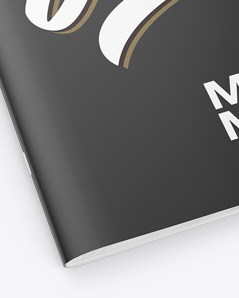 Download Magazine Mockup In Stationery Mockups On Yellow Images Object Mockups PSD Mockup Templates