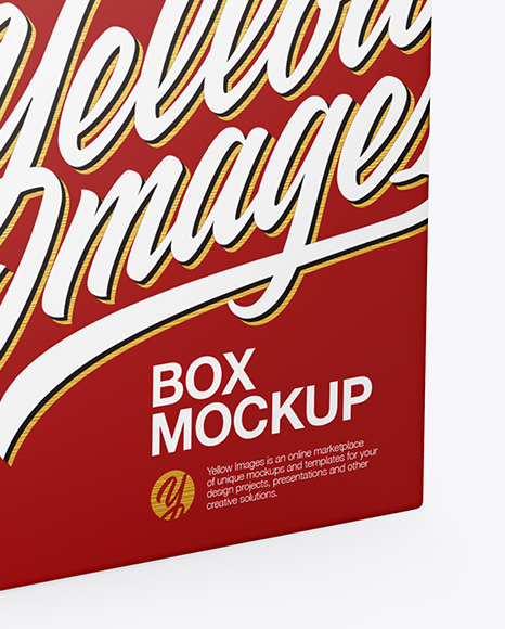 Download Matte Paper Box Mockup in Box Mockups on Yellow Images Object Mockups