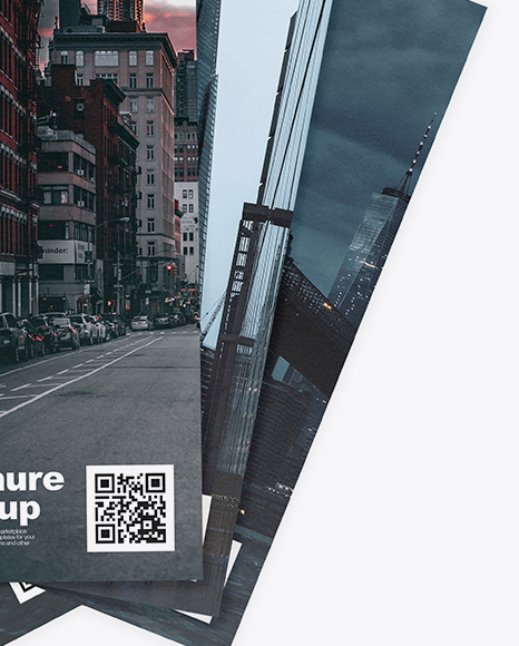 Four Textured Brochures Mockup PSD #1