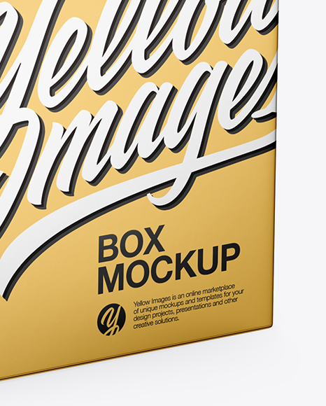 Download Metallic Paper Box Mockup In Box Mockups On Yellow Images Object Mockups PSD Mockup Templates