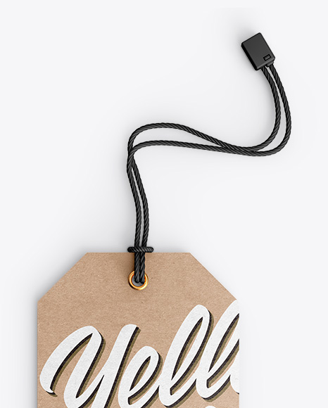 Kraft Label With Rope Mockup PSD #2