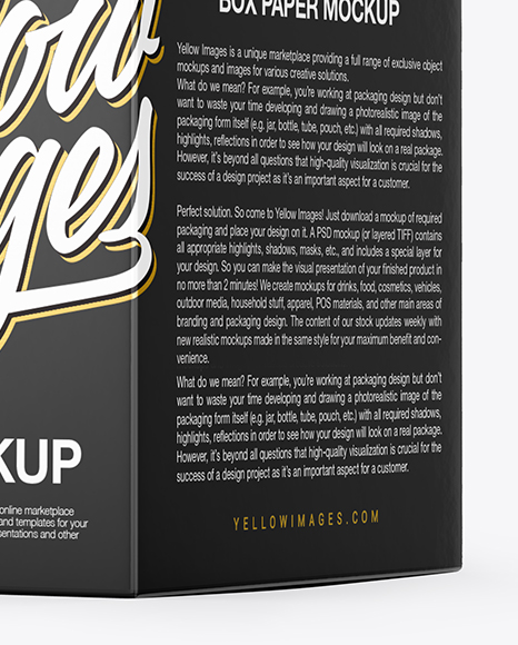 Download Glossy Paper Box Mockup In Box Mockups On Yellow Images Object Mockups Yellowimages Mockups