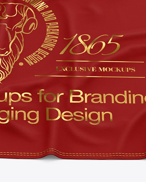 Flag w  Two Grommets Mockup PSD #6