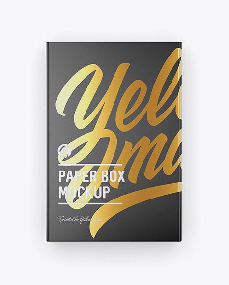 Download Paper Box Mockup Top View In Box Mockups On Yellow Images Object Mockups PSD Mockup Templates