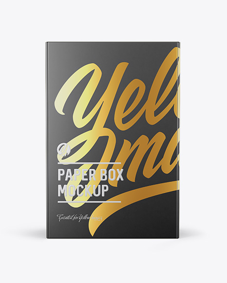Paper Box Mockup   Front View PSD #6