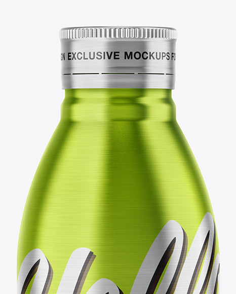 500ml Metallic Bottle Mockup PSD #1