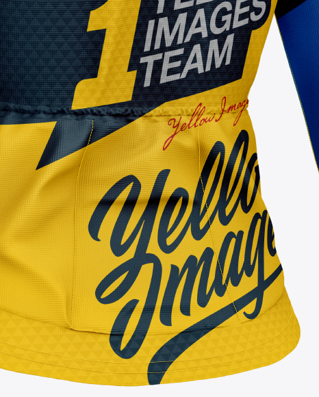 Women S Cycling Jersey Mockup Back Half Side View In Apparel Mockups On Yellow Images Object Mockups