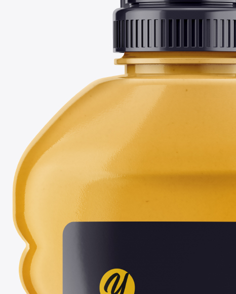 Clear Bottle w/ Honey Mockup