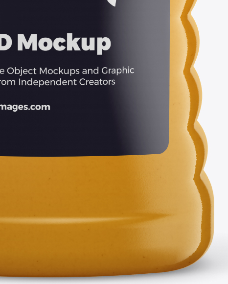 Download Clear Bottle W Honey Mockup In Bottle Mockups On Yellow Images Object Mockups PSD Mockup Templates