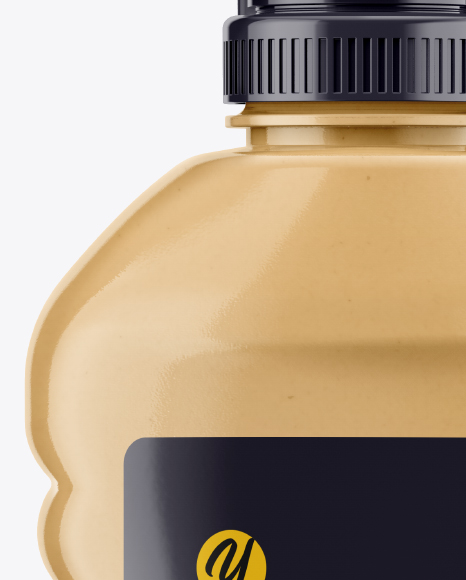 Clear Bottle w/ Honey Mockup