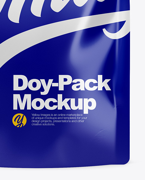 Glossy Doy-Pack Mockup - Free Download Images High Quality PNG, JPG