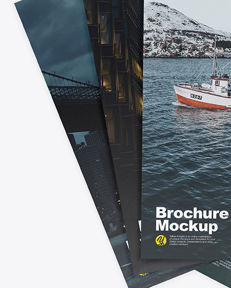 Four Brochures Mockup PSD #2